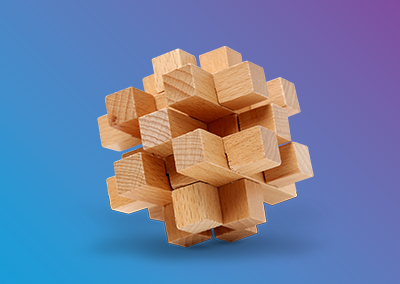 3D wooden puzzle.